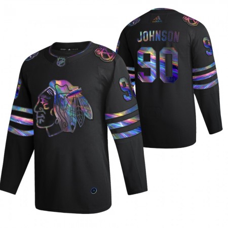 Dresovi Chicago Blackhawks Tyler Johnson 90 2021-22 Iridescent Holografska crna Authentic - Muške Dresovi Chicago Blackhawks Tyler Johnson 90 2021-22 Iridescent Holografska crna Authentic - Muške